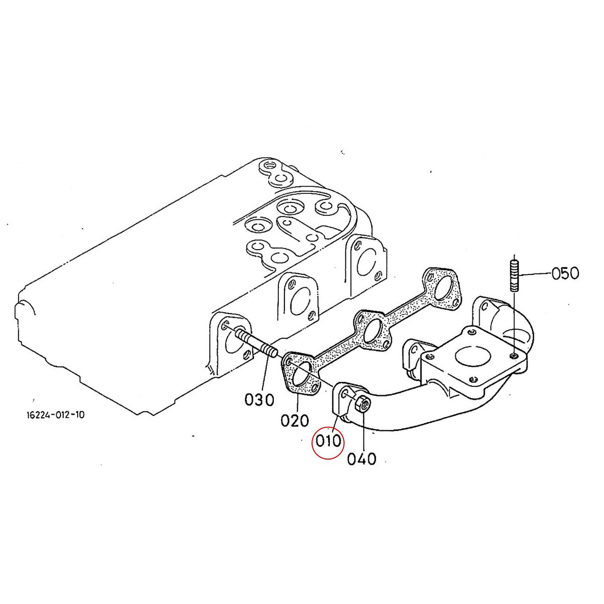 Kubota Πολαπλή εξαγωγής 16265-12310. Ανταλλακτικά μεταχειρισμένα και καινούρια, εισαγόμενα από την Ιαπωνία σε άριστη κατάσταση. Βρείτε γνήσια - original και ιμιτασιόν - aftermarket ανταλλακτικά για όλα τα Kubota σε προσιτές τιμές.
