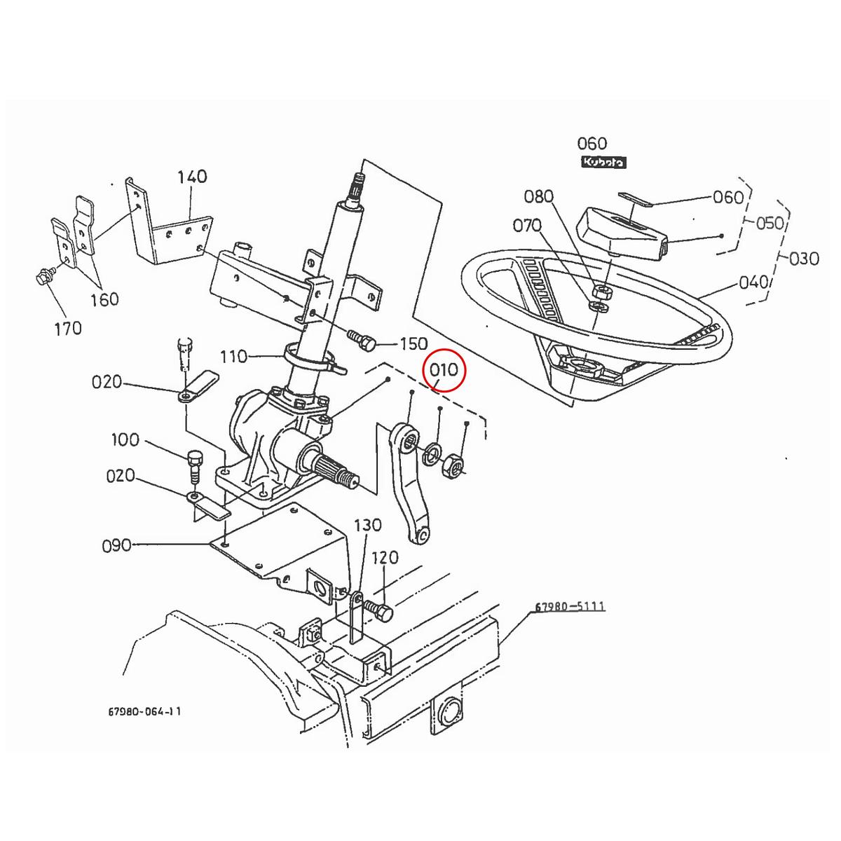 Kubota Τιμόνι 67980-41110. Ανταλλακτικά μεταχειρισμένα και καινούρια, εισαγόμενα από την Ιαπωνία σε άριστη κατάσταση. Βρείτε γνήσια - original και ιμιτασιόν - aftermarket ανταλλακτικά για όλα τα Kubota σε προσιτές τιμές.