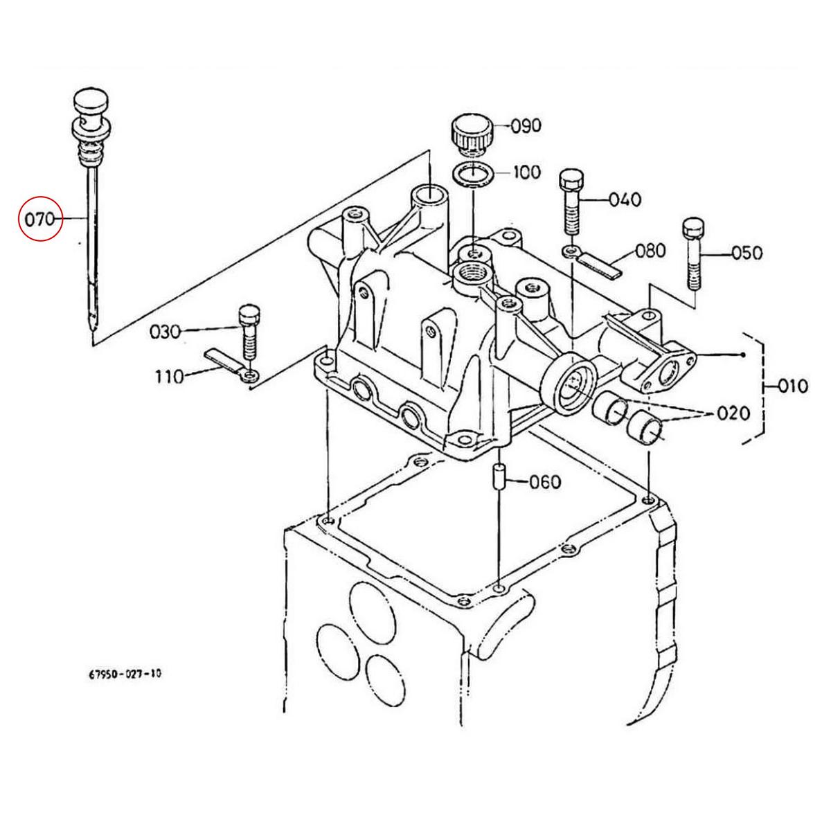 Kubota Δείκτης λαδιού 67950-12430. Ανταλλακτικά μεταχειρισμένα και καινούρια, εισαγόμενα από την Ιαπωνία σε άριστη κατάσταση. Βρείτε γνήσια - original και ιμιτασιόν - aftermarket ανταλλακτικά για όλα τα Kubota σε προσιτές τιμές.