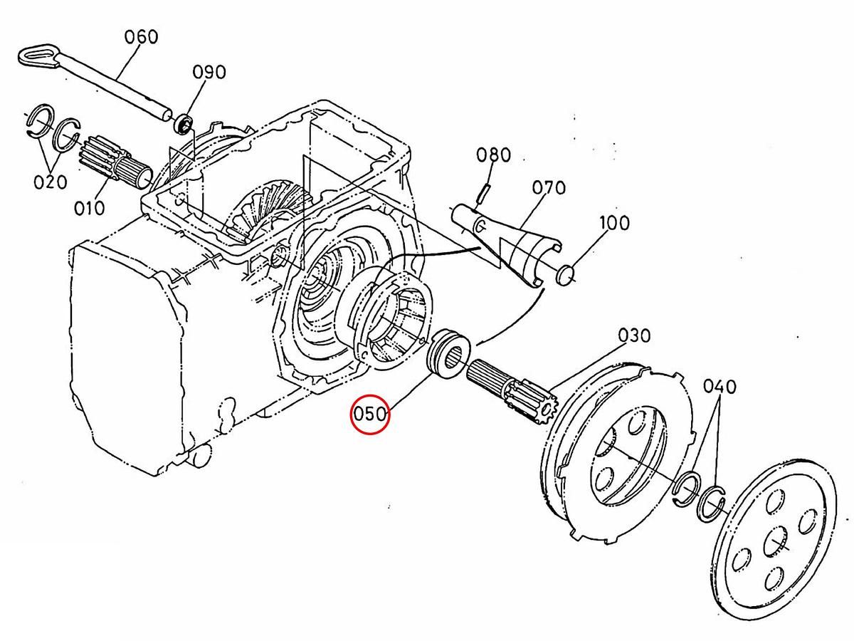 Differential lock clutch Kubota 37410-17230. Used and new spare parts, imported from Japan in excellent condition. Find genuine - original and aftermarket spare parts for all Kubota tractors at affordable prices.
