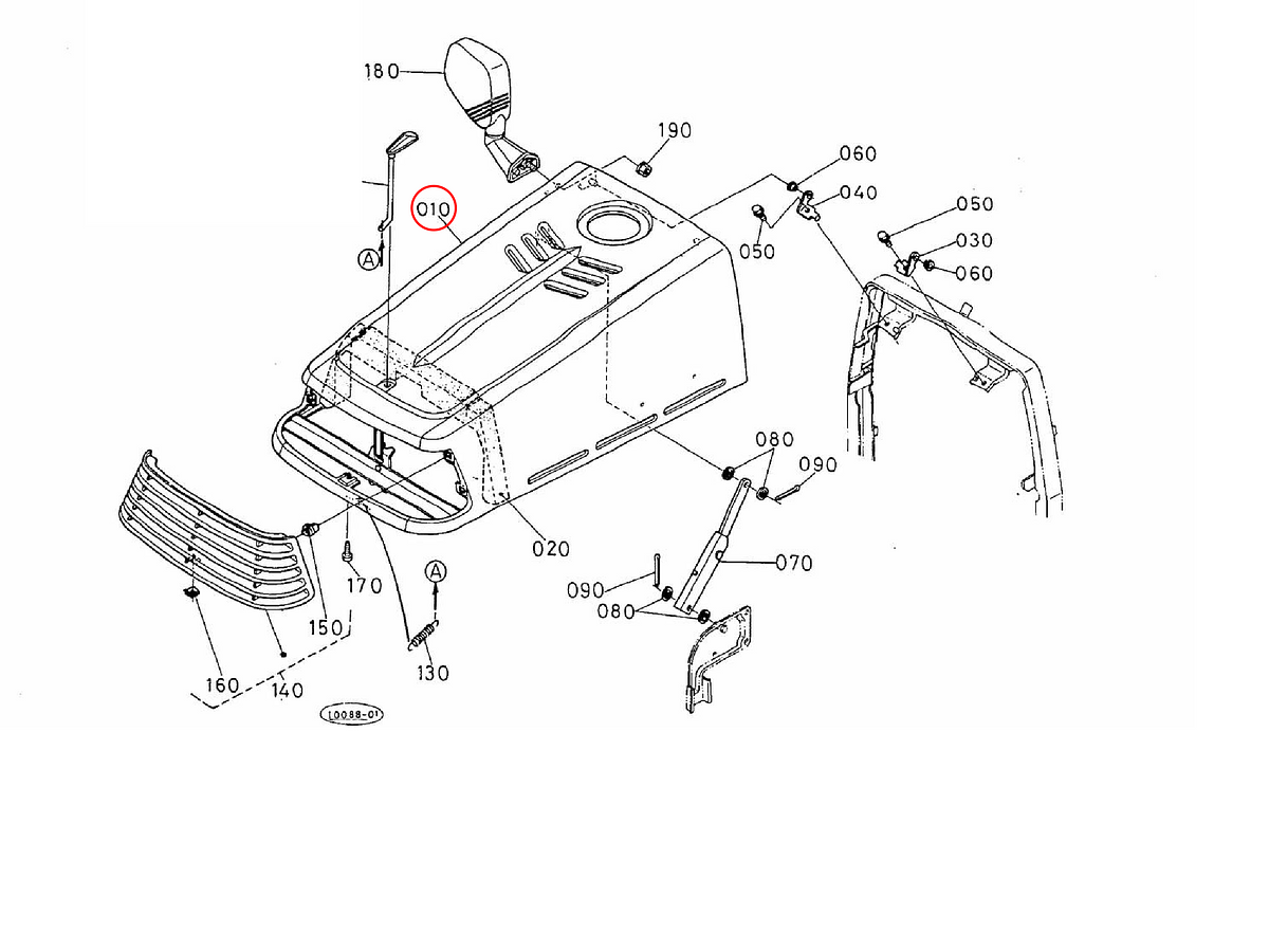 Καπό Kubota: 37410-54110. Ανταλλακτικά μεταχειρισμένα και καινούρια, εισαγόμενα από την Ιαπωνία σε άριστη κατάσταση. Βρείτε γνήσια - original και ιμιτασιόν - aftermarket ανταλλακτικά για όλα τα Kubota σε προσιτές τιμές.
