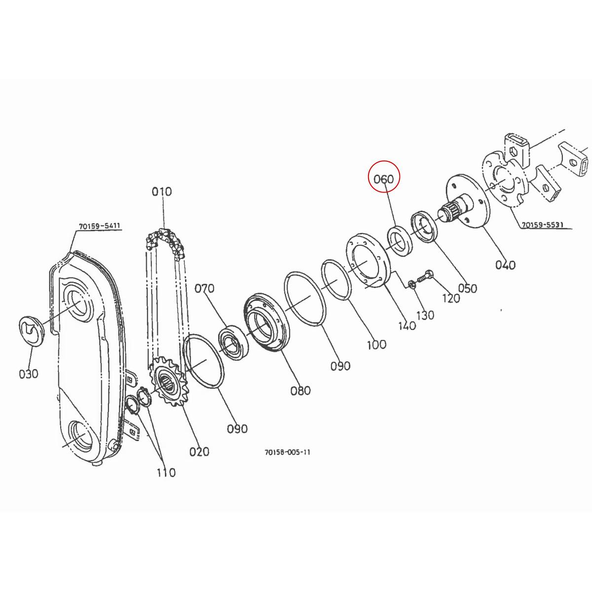 Kubota Seal oil 70536-55230. Used and new spare parts, imported from Japan in excellent condition. Find genuine - original and aftermarket spare parts for all Kubota tractors at affordable prices.