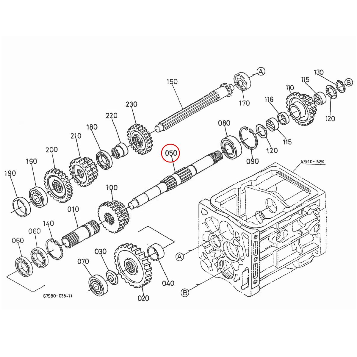 Kubota 3ος άξονας 67980-14390. Ανταλλακτικά μεταχειρισμένα και καινούρια, εισαγόμενα από την Ιαπωνία σε άριστη κατάσταση. Βρείτε γνήσια - original και ιμιτασιόν - aftermarket ανταλλακτικά για όλα τα Kubota σε προσιτές τιμές.
