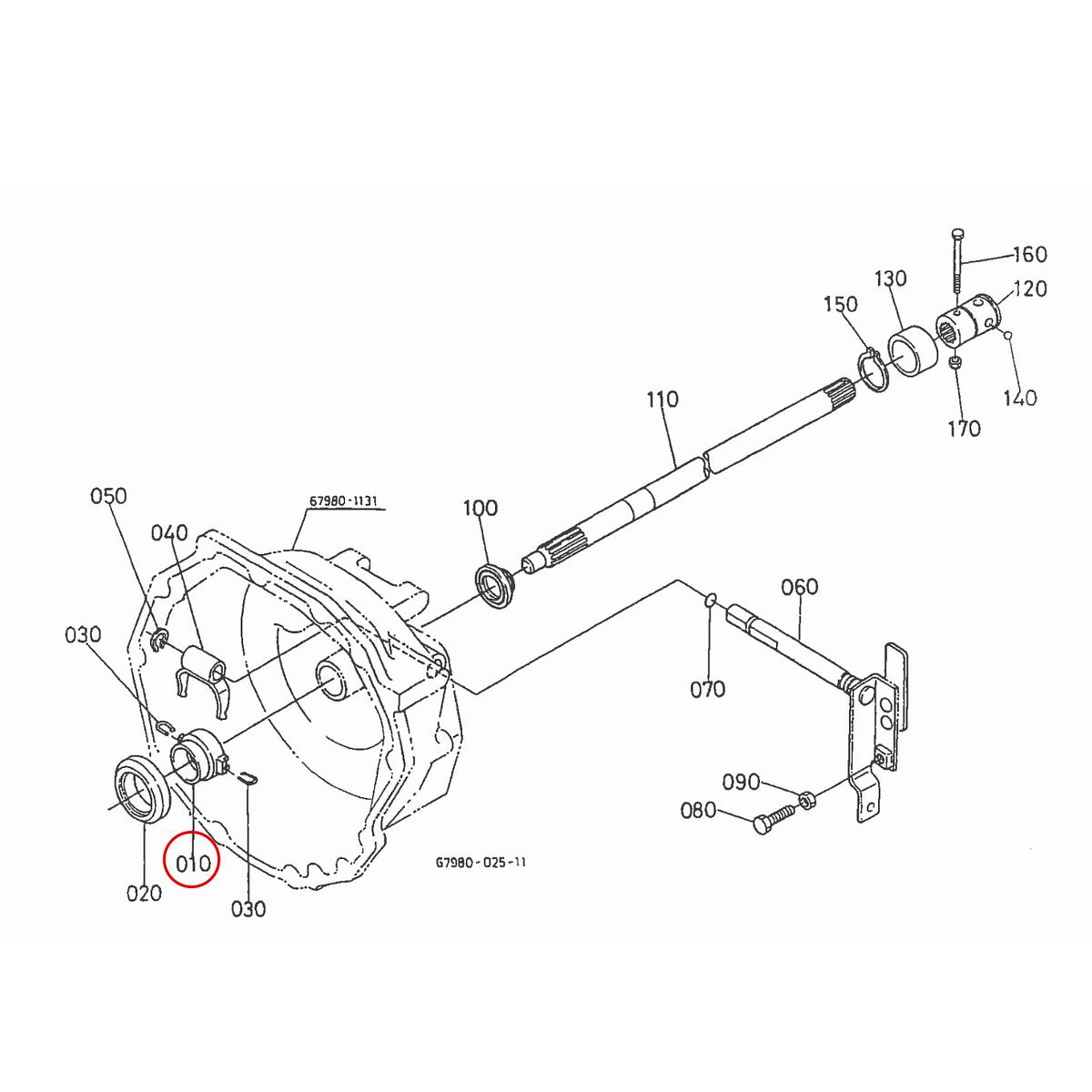 Kubota Bearing holder 67950-13210. Used and new spare parts, imported from Japan in excellent condition. Find genuine - original and aftermarket spare parts for all Kubota tractors at affordable prices.