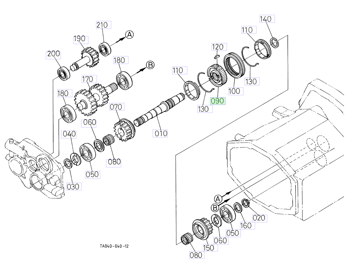 Κόμπλερ Σασμαν Kubota TA040-22450. Ανταλλακτικά μεταχειρισμένα και καινούρια, εισαγόμενα από την Ιαπωνία σε άριστη κατάσταση. Βρείτε γνήσια - original και ιμιτασιόν - aftermarket ανταλλακτικά για όλα τα Kubota σε προσιτές τιμές.