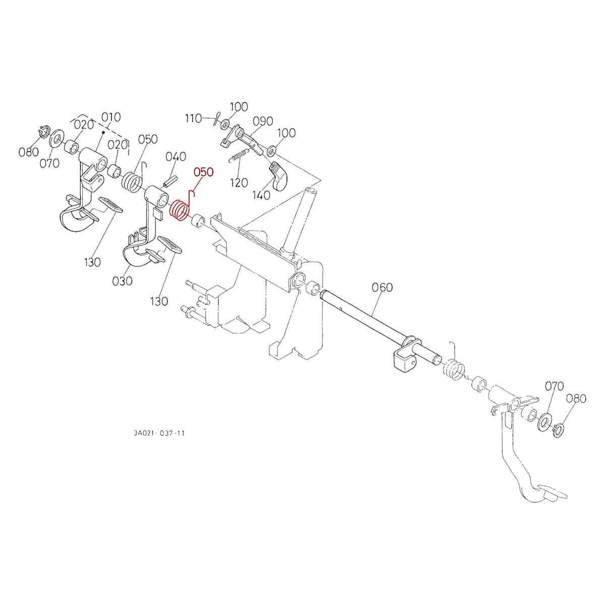 Ελατήριο φρένου Kubota 3A011-26160. Ανταλλακτικά μεταχειρισμένα και καινούρια, εισαγόμενα από την Ιαπωνία σε άριστη κατάσταση. Βρείτε γνήσια - original και ιμιτασιόν - aftermarket ανταλλακτικά για όλα τα τρακτέρ Kubota σε προσιτές τιμές.