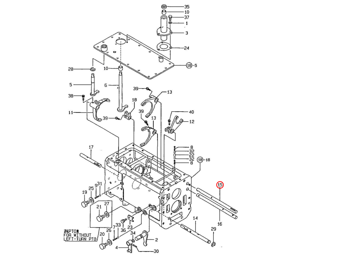 Fork shaft Yanmar: 1W3243-12750. Used and new spare parts, imported from Japan in excellent condition. Find genuine - original and aftermarket spare parts for all Yanmar tractors at affordable price.