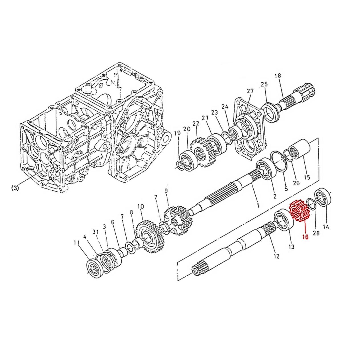 Γρανάζι 16 δόντια Kubota 66611-14530. Ανταλλακτικά μεταχειρισμένα και καινούρια, εισαγόμενα από την Ιαπωνία σε άριστη κατάσταση. Βρείτε γνήσια - original και ιμιτασιόν - aftermarket ανταλλακτικά για όλα τα τρακτέρ Kubota σε προσιτές τιμές.