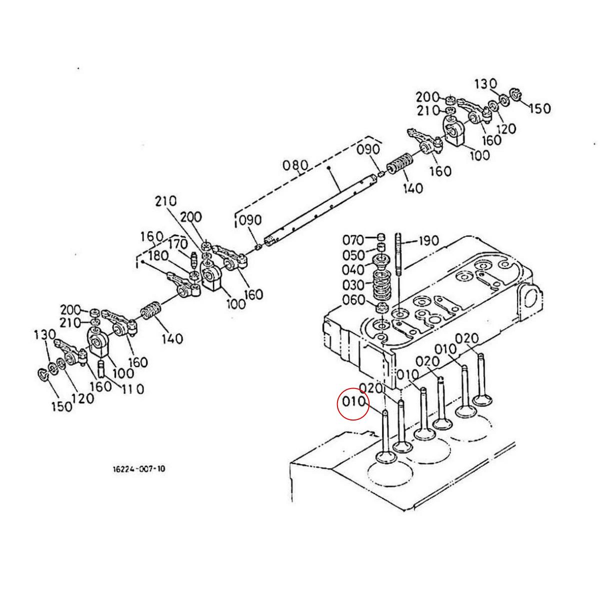 Kubota Βαλβίδα εισαγωγής 16241-13110. Ανταλλακτικά μεταχειρισμένα και καινούρια, εισαγόμενα από την Ιαπωνία σε άριστη κατάσταση. Βρείτε γνήσια - original και ιμιτασιόν - aftermarket ανταλλακτικά για όλα τα Kubota σε προσιτές τιμές.
