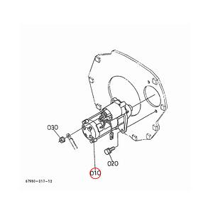 Kubota Starter 15231-63010. Used and new spare parts, imported from Japan in excellent condition. Find genuine - original and aftermarket spare parts for all Kubota tractors at affordable prices.