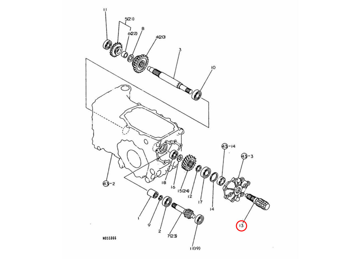 Άξονας P.T.O. 12 cm Yanmar: 198421-26310. Ανταλλακτικά μεταχειρισμένα και καινούρια, εισαγόμενα από την Ιαπωνία σε άριστη κατάσταση. Βρείτε γνήσια - original και ιμιτασιόν - aftermarket ανταλλακτικά για όλα τα Yanmar σε προσιτές τιμές.