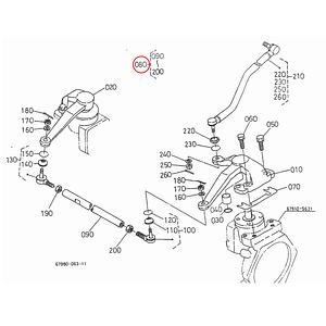 Kubota Tie rod bar 67121-56500. Used and new spare parts, imported from Japan in excellent condition. Find genuine - original and aftermarket spare parts for all Kubota tractors at affordable prices.