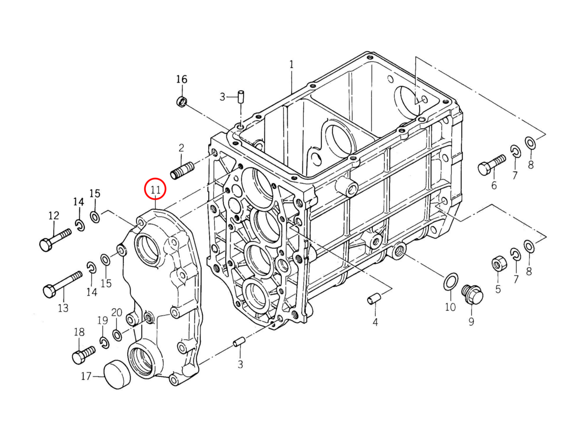 Input metal Iseki: 1480-201-0020-0. Used and new spare parts, imported from Japan in excellent condition. Find genuine - original and aftermarket spare parts for all Iseki tractors at affordable price.