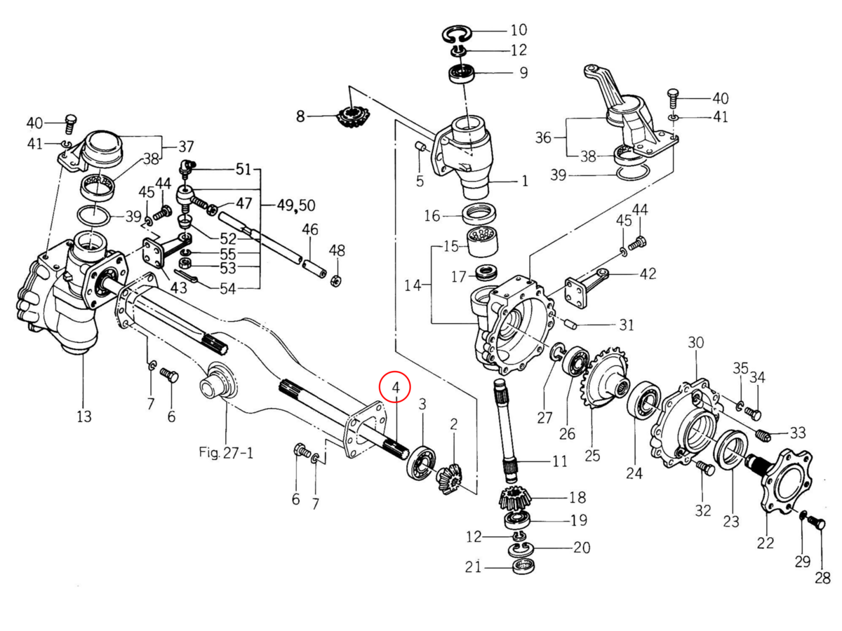 Half axle Iseki: 1480-434-0030-0. Used and new spare parts, imported from Japan in excellent condition. Find genuine - original and aftermarket spare parts for all Iseki tractors at affordable price.