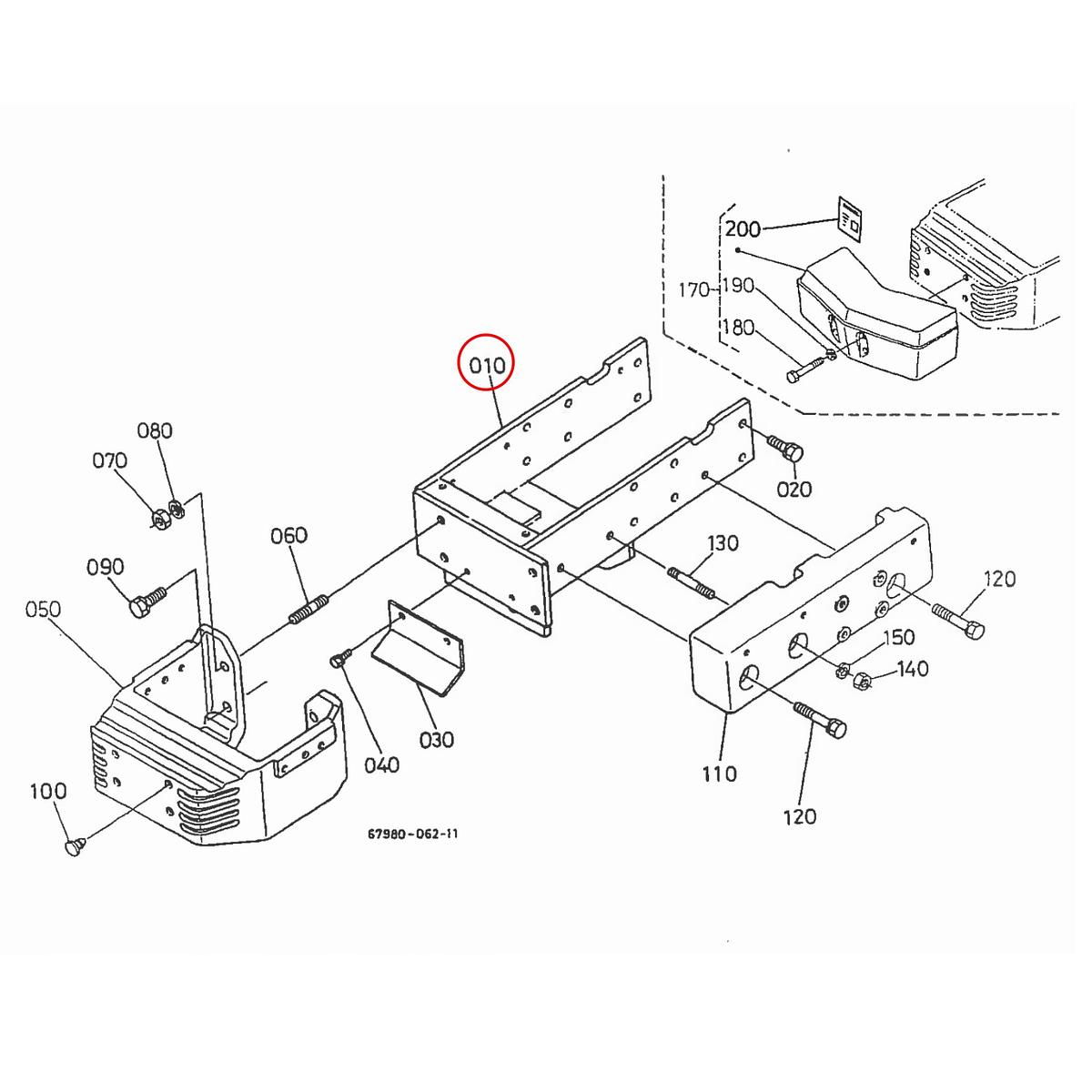 Kubota Πλαίσιο 67980-51280. Ανταλλακτικά μεταχειρισμένα και καινούρια, εισαγόμενα από την Ιαπωνία σε άριστη κατάσταση. Βρείτε γνήσια - original και ιμιτασιόν - aftermarket ανταλλακτικά για όλα τα Kubota σε προσιτές τιμές.