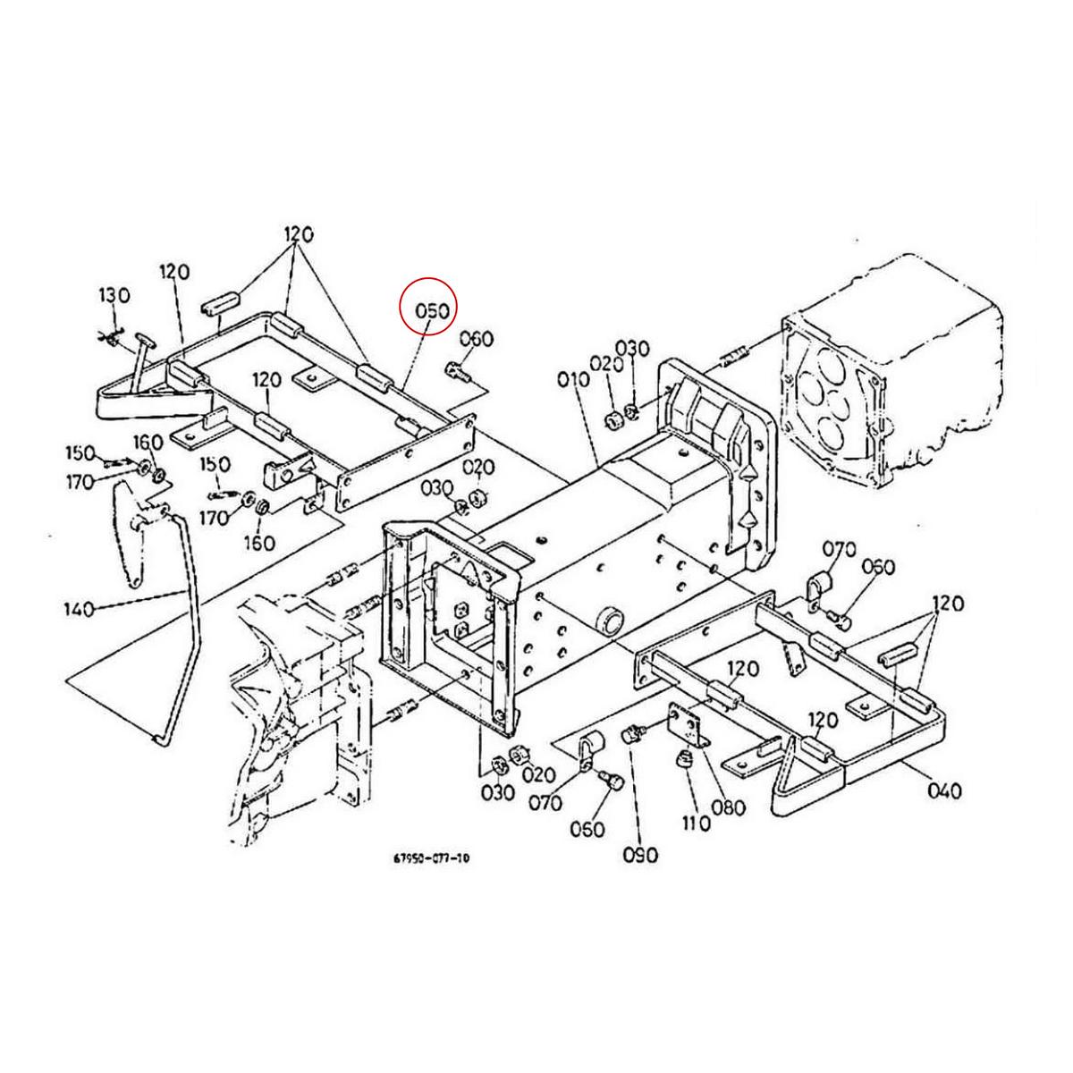 Kubota Πλαίσιο δεξί 67950-51140. Ανταλλακτικά μεταχειρισμένα και καινούρια, εισαγόμενα από την Ιαπωνία σε άριστη κατάσταση. Βρείτε γνήσια - original και ιμιτασιόν - aftermarket ανταλλακτικά για όλα τα Kubota σε προσιτές τιμές.