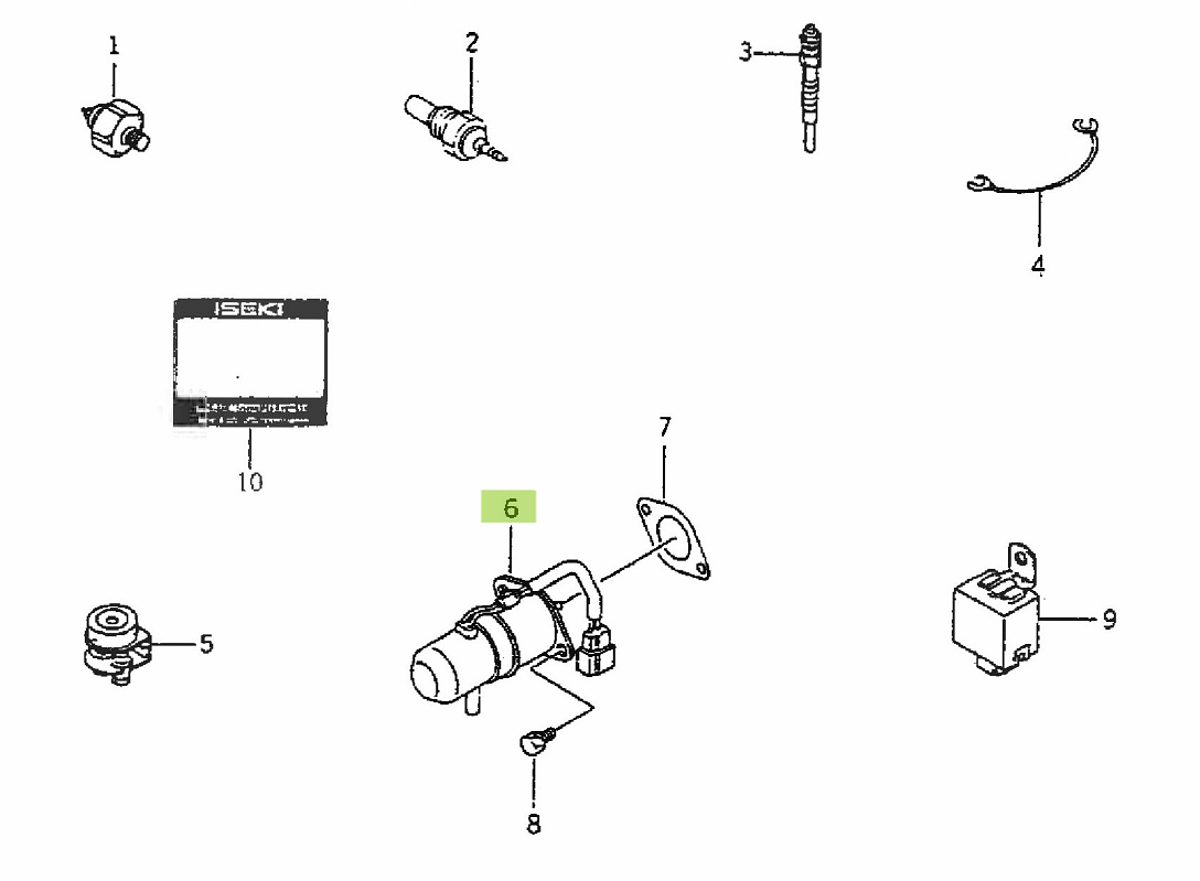 Σβηστήρι Iseki 6281-910-003-00. Ανταλλακτικά μεταχειρισμένα και καινούρια, εισαγόμενα από την Ιαπωνία σε άριστη κατάσταση. Βρείτε γνήσια - original και ιμιτασιόν - aftermarket ανταλλακτικά για όλα τα Kubota σε προσιτές τιμές.