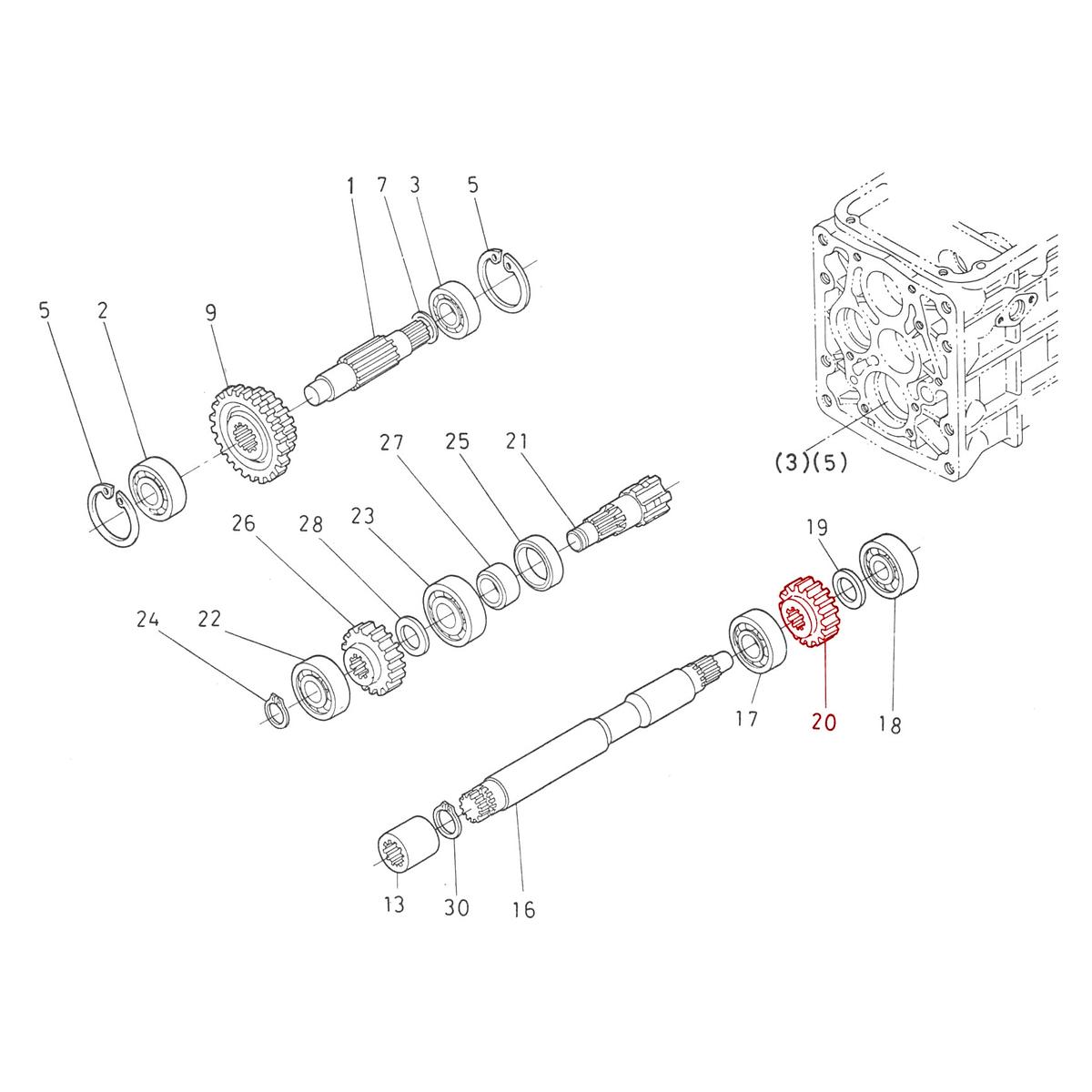 Γρανάζι 20 δόντια Kubota 66621-14730. Ανταλλακτικά μεταχειρισμένα και καινούρια, εισαγόμενα από την Ιαπωνία σε άριστη κατάσταση. Βρείτε γνήσια - original και ιμιτασιόν - aftermarket ανταλλακτικά για όλα τα τρακτέρ Kubota σε προσιτές τιμές.