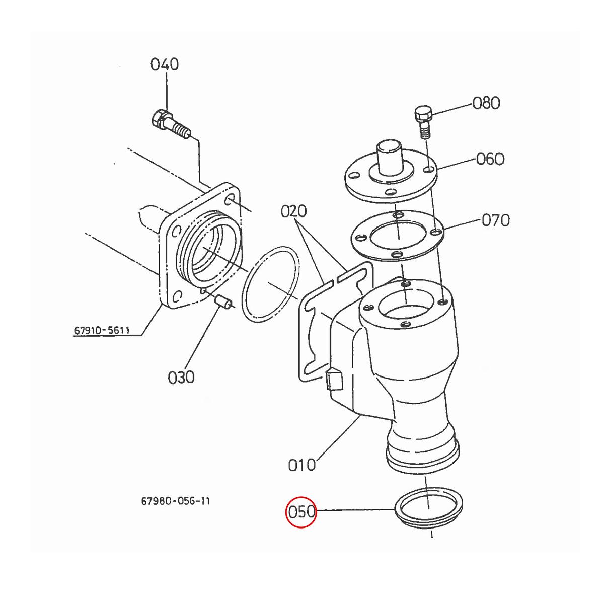 Kubota Seal 67910-56250. Used and new spare parts, imported from Japan in excellent condition. Find genuine - original and aftermarket spare parts for all Kubota tractors at affordable prices.