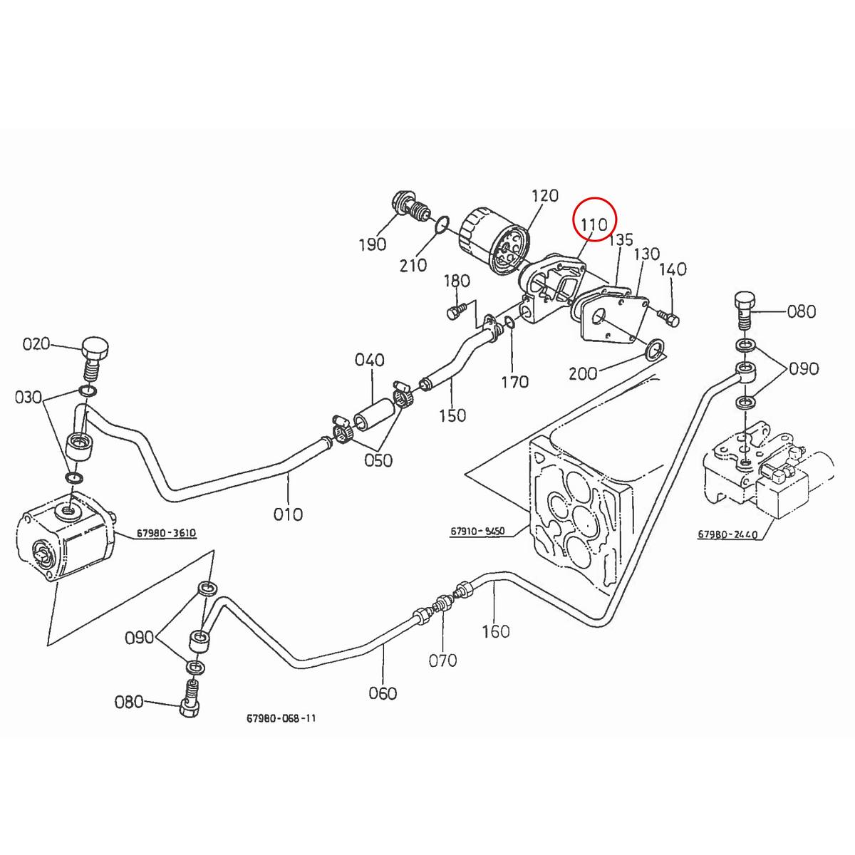 Kubota Βάση φίλτρου υδραυλικού 67980-37110. Ανταλλακτικά μεταχειρισμένα και καινούρια, εισαγόμενα από την Ιαπωνία σε άριστη κατάσταση. Βρείτε γνήσια - original και ιμιτασιόν - aftermarket ανταλλακτικά για όλα τα Kubota σε προσιτές τιμές.
