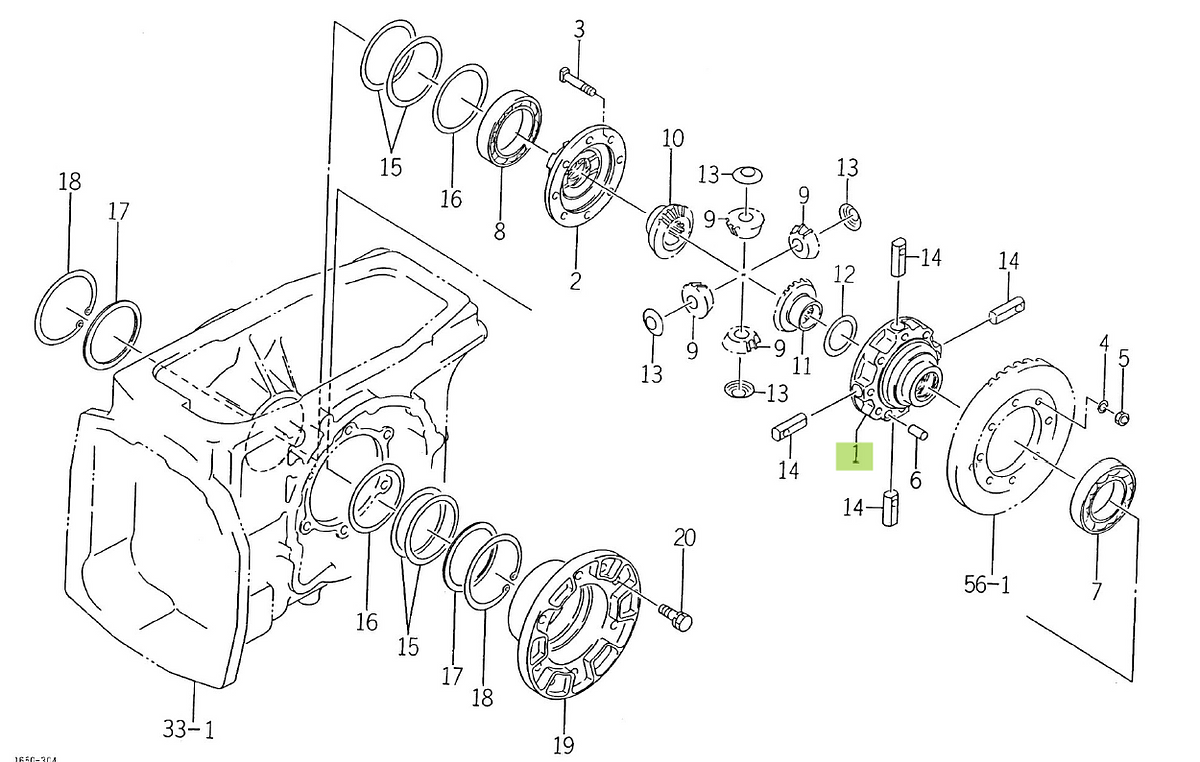 Case Diff. Iseki 1650-304-001-00. Used and new spare parts, imported from Japan in excellent condition. Find genuine - original and aftermarket spare parts for all Kubota tractors at affordable prices.
