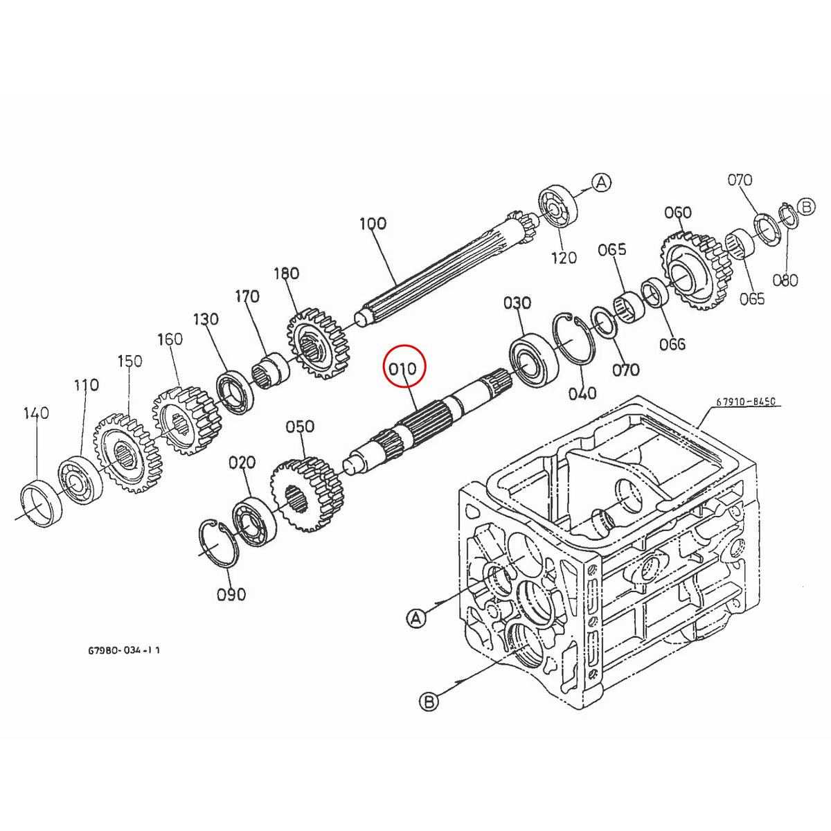 Kubota 3ος άξονας 67980-14310. Ανταλλακτικά μεταχειρισμένα και καινούρια, εισαγόμενα από την Ιαπωνία σε άριστη κατάσταση. Βρείτε γνήσια - original και ιμιτασιόν - aftermarket ανταλλακτικά για όλα τα Kubota σε προσιτές τιμές.