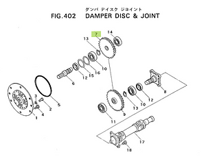 Gear 41 Teeth Mitsubishi 1032-1022-000. Used and new spare parts, imported from Japan in excellent condition. Find genuine - original and aftermarket spare parts for all Kubota tractors at affordable prices.