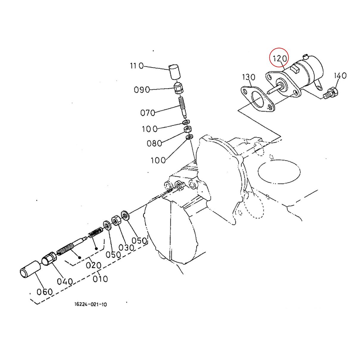 Kubota Σβηστήρι 16616-60010. Ανταλλακτικά μεταχειρισμένα και καινούρια, εισαγόμενα από την Ιαπωνία σε άριστη κατάσταση. Βρείτε γνήσια - original και ιμιτασιόν - aftermarket ανταλλακτικά για όλα τα Kubota σε προσιτές τιμές.