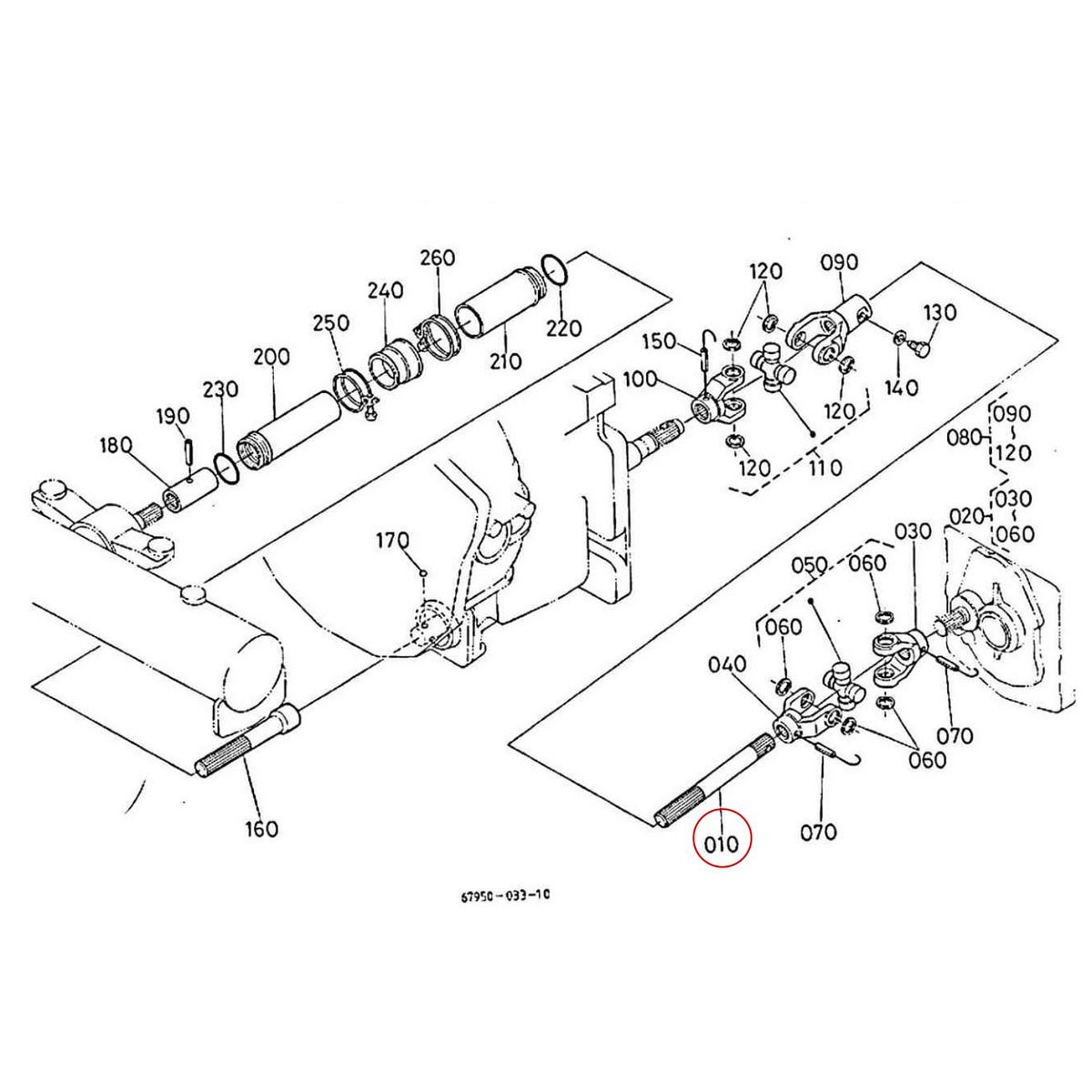 Kubota Άξονας 67950-13810. Ανταλλακτικά μεταχειρισμένα και καινούρια, εισαγόμενα από την Ιαπωνία σε άριστη κατάσταση. Βρείτε γνήσια - original και ιμιτασιόν - aftermarket ανταλλακτικά για όλα τα Kubota σε προσιτές τιμές.