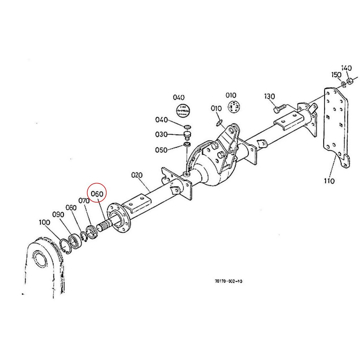 Kubota Άξονας 70173-52410. Ανταλλακτικά μεταχειρισμένα και καινούρια, εισαγόμενα από την Ιαπωνία σε άριστη κατάσταση. Βρείτε γνήσια - original και ιμιτασιόν - aftermarket ανταλλακτικά για όλα τα Kubota σε προσιτές τιμές.