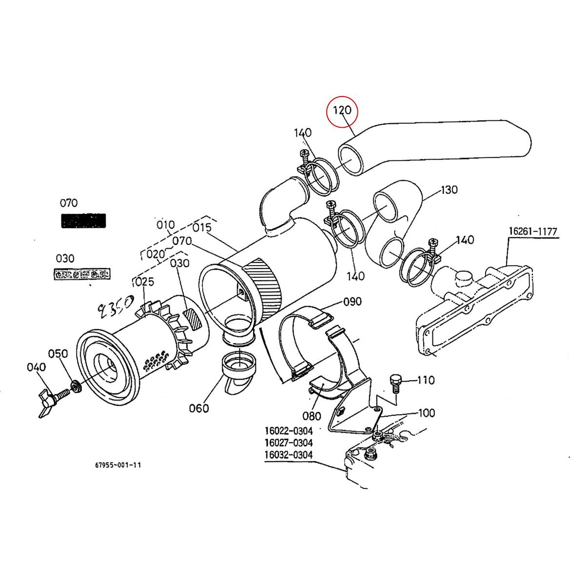 Kubota Σωλήνα αέρα 67955-58250. Ανταλλακτικά μεταχειρισμένα και καινούρια, εισαγόμενα από την Ιαπωνία σε άριστη κατάσταση. Βρείτε γνήσια - original και ιμιτασιόν - aftermarket ανταλλακτικά για όλα τα Kubota σε προσιτές τιμές.