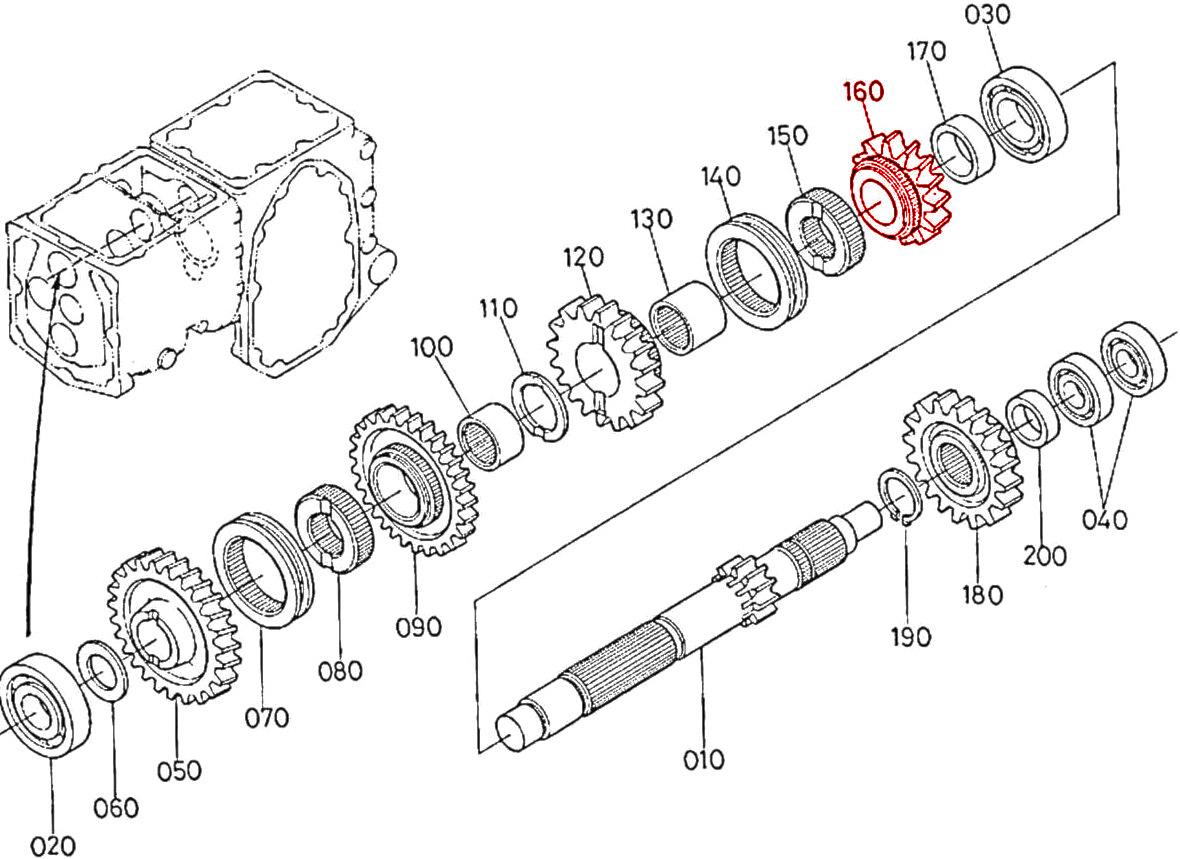 Gear 13T Kubota 67950-14340. Used and new spare parts, imported from Japan in excellent condition. Find genuine - original and aftermarket spare parts for all Kubota tractors at affordable prices.