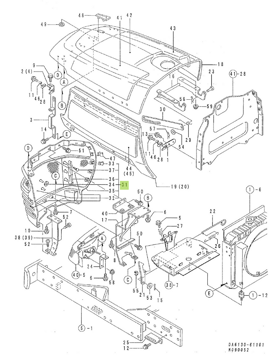 Μάσκα Εμπρός Yanmar 1W3500-30360. Ανταλλακτικά μεταχειρισμένα και καινούρια, εισαγόμενα από την Ιαπωνία σε άριστη κατάσταση. Βρείτε γνήσια - original και ιμιτασιόν - aftermarket ανταλλακτικά για όλα τα Kubota σε προσιτές τιμές.