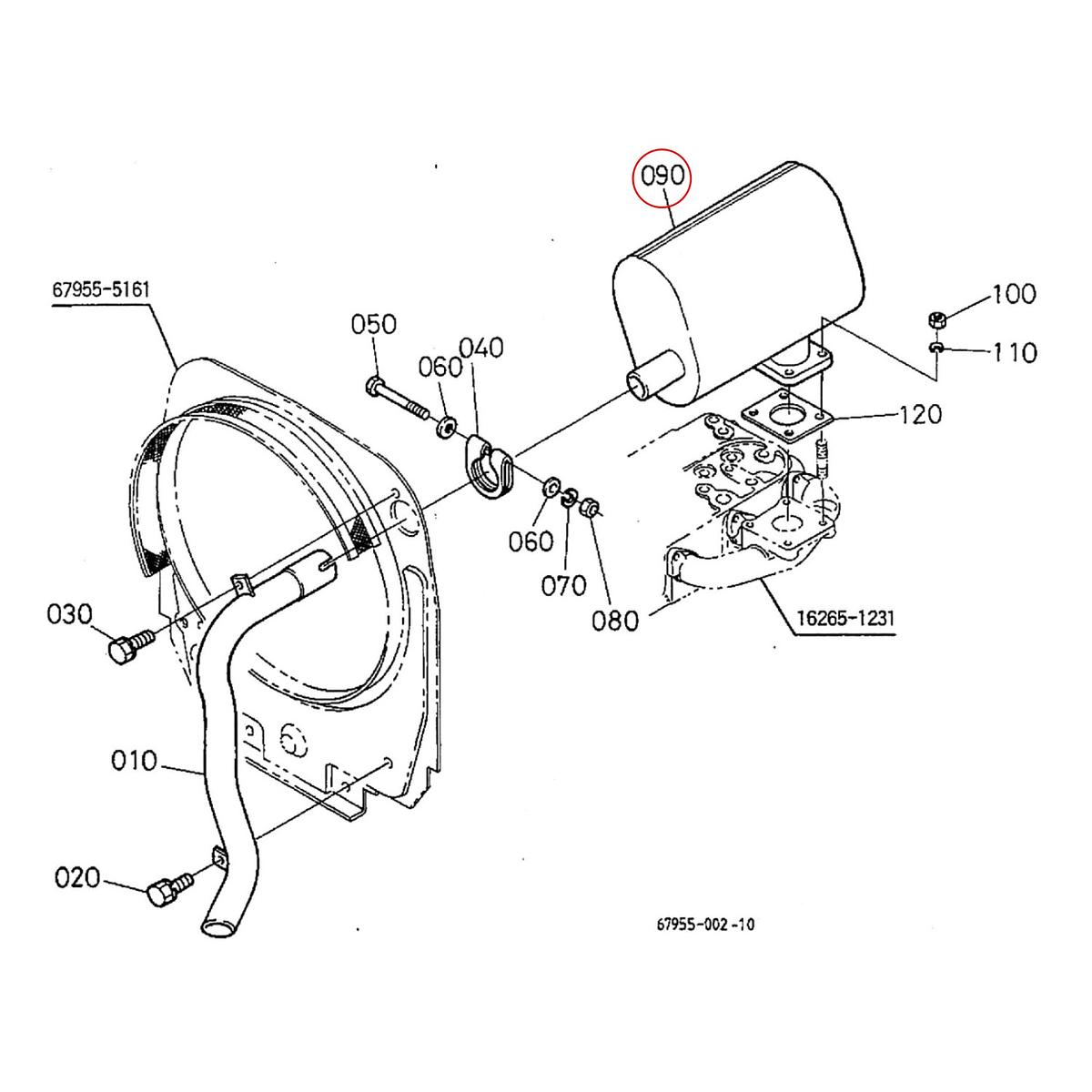 Kubota Εξάτμηση 67955-58510. Ανταλλακτικά μεταχειρισμένα και καινούρια, εισαγόμενα από την Ιαπωνία σε άριστη κατάσταση. Βρείτε γνήσια - original και ιμιτασιόν - aftermarket ανταλλακτικά για όλα τα Kubota σε προσιτές τιμές.
