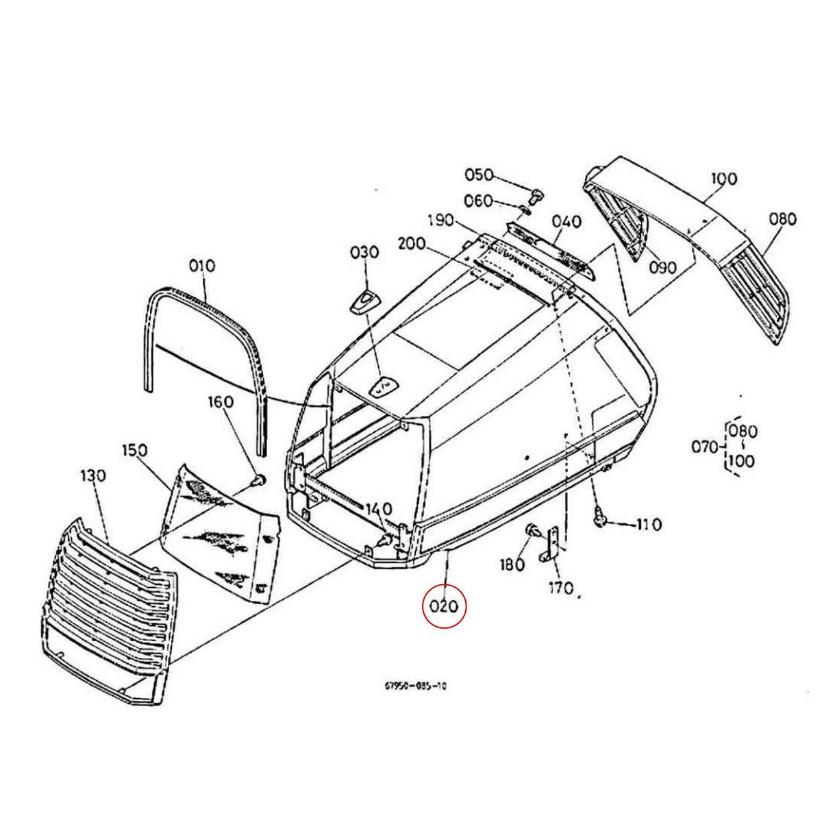 Kubota Καπώ 67950-53100. Ανταλλακτικά μεταχειρισμένα και καινούρια, εισαγόμενα από την Ιαπωνία σε άριστη κατάσταση. Βρείτε γνήσια - original και ιμιτασιόν - aftermarket ανταλλακτικά για όλα τα Kubota σε προσιτές τιμές.