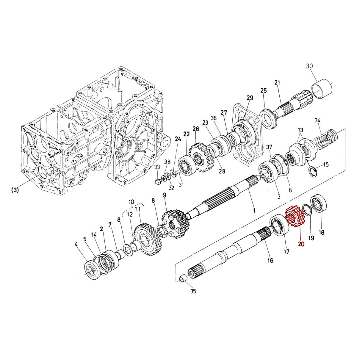 Gear 17 teeth Kubota 66706-14530. Used and new spare parts, imported from Japan in excellent condition. Find genuine - original and aftermarket spare parts for all Kubota tractors at affordable prices.