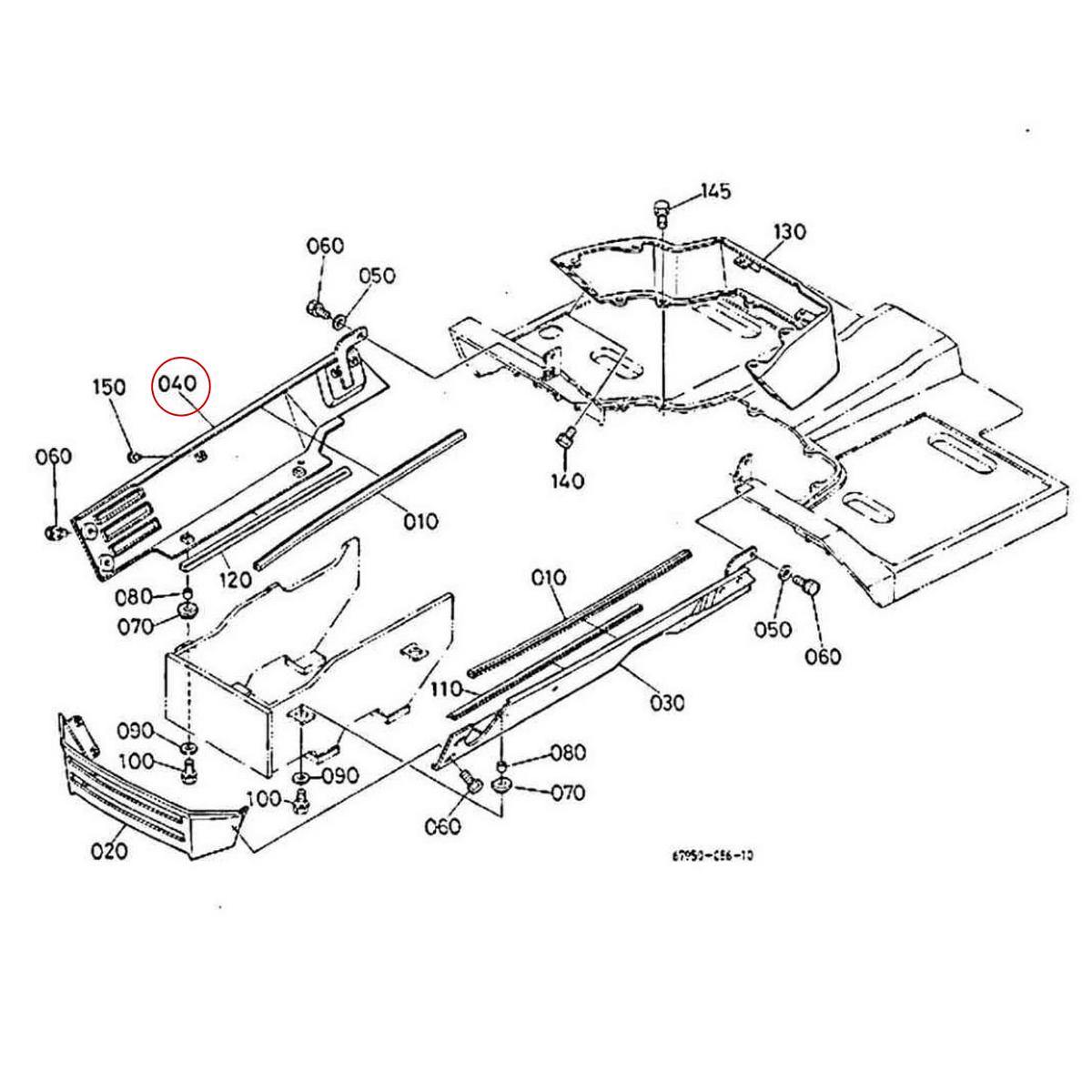Kubota Κάλυμα 67950-53350. Ανταλλακτικά μεταχειρισμένα και καινούρια, εισαγόμενα από την Ιαπωνία σε άριστη κατάσταση. Βρείτε γνήσια - original και ιμιτασιόν - aftermarket ανταλλακτικά για όλα τα Kubota σε προσιτές τιμές.