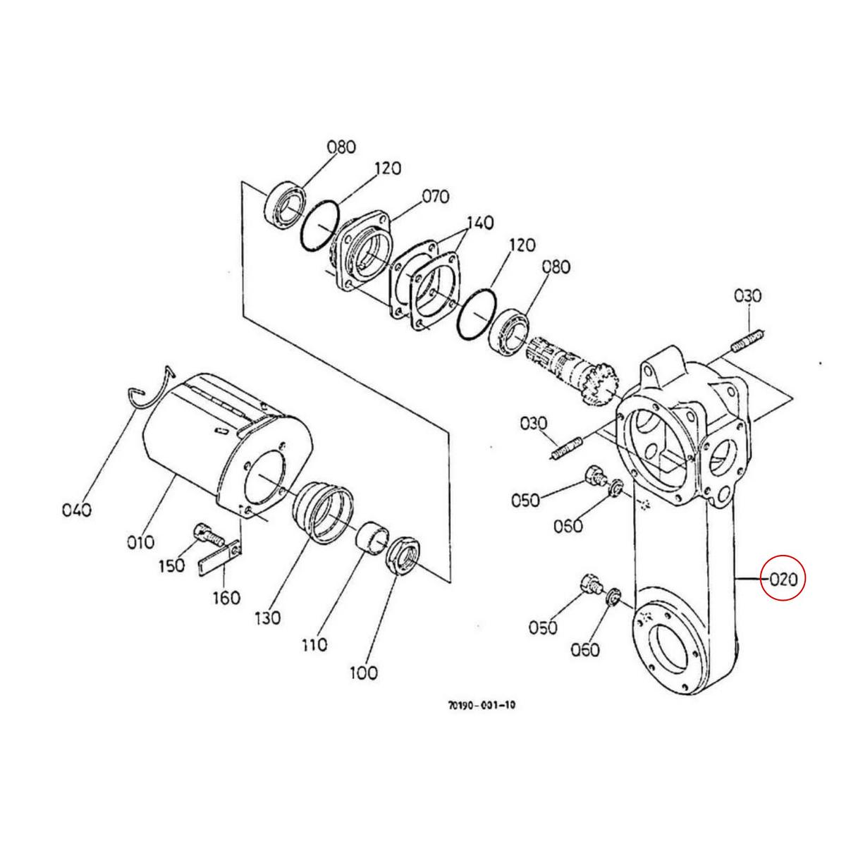 Kubota Chain case 70180-51110. Used and new spare parts, imported from Japan in excellent condition. Find genuine - original and aftermarket spare parts for all Kubota tractors at affordable prices.