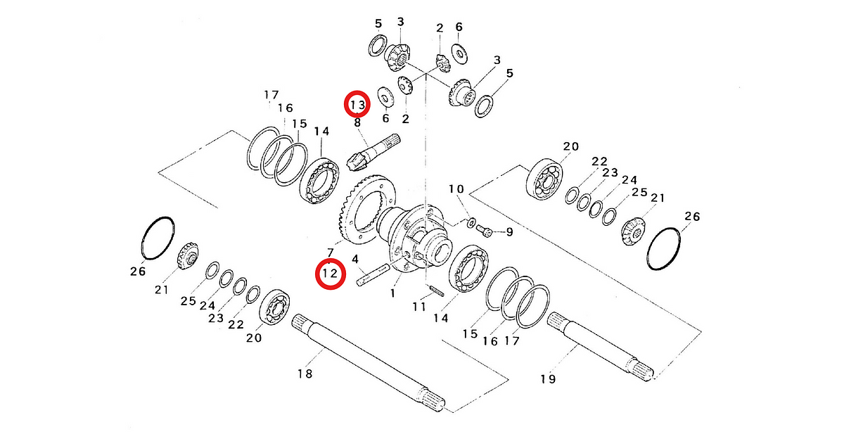 Assy Crown pinion 6t-35t Mitsubishi : 1032-2125-00. Used and new spare parts, imported from Japan in excellent condition. Find genuine - original and aftermarket spare parts for all Mitsubishi tractors at affordable prices.