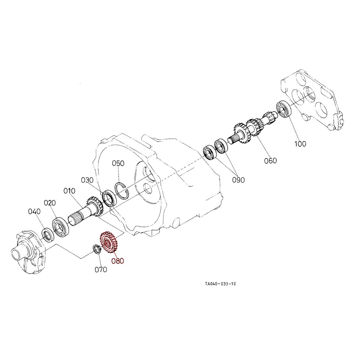 Γρανάζι 27 δοντιών Kubota TA040-22110. Used and new spare parts, imported from Japan in excellent condition. Find genuine - original and aftermarket spare parts for all Kubota tractors at affordable prices.