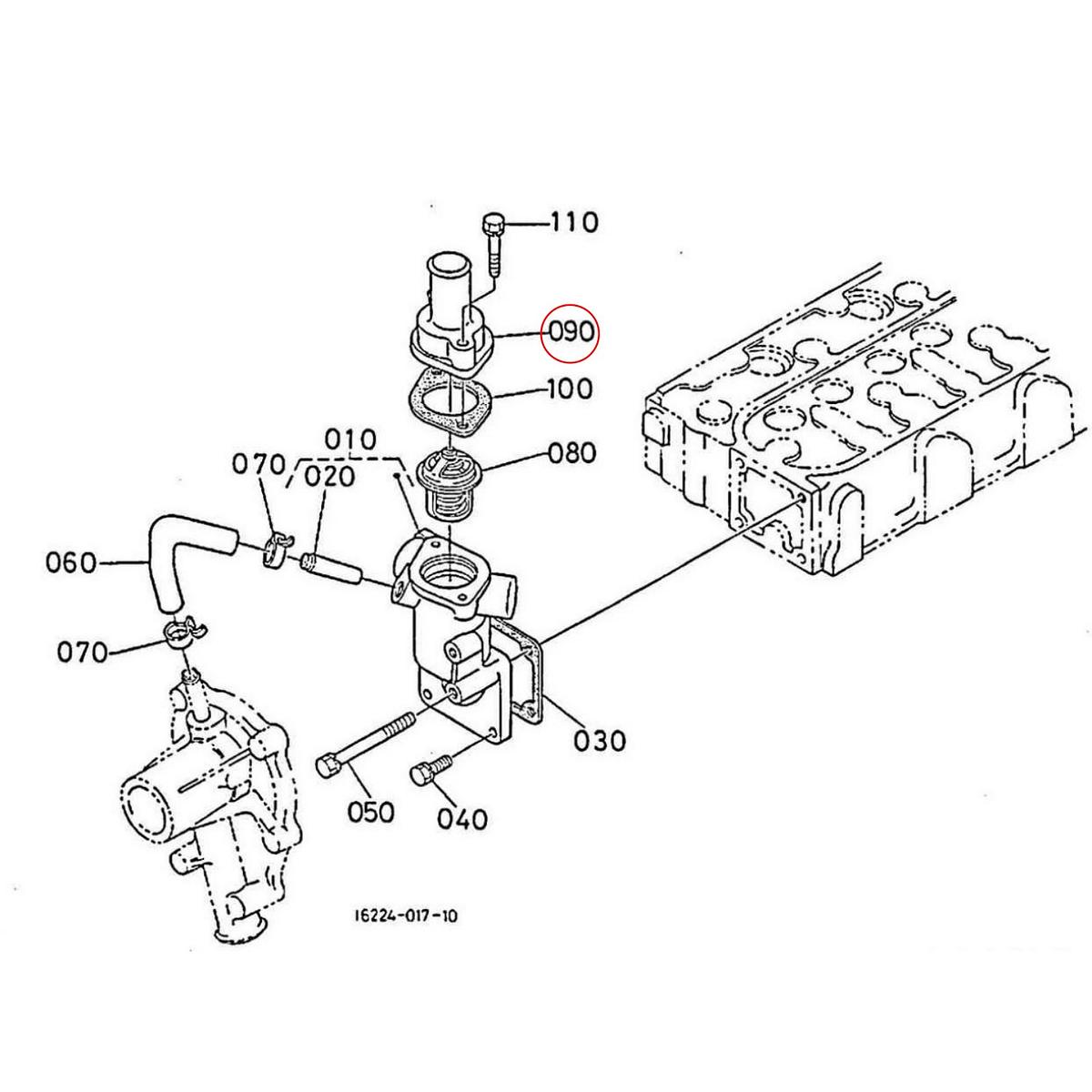 Kubota Καπάκι θερμοστάτη 16271-73260. Ανταλλακτικά μεταχειρισμένα και καινούρια, εισαγόμενα από την Ιαπωνία σε άριστη κατάσταση. Βρείτε γνήσια - original και ιμιτασιόν - aftermarket ανταλλακτικά για όλα τα Kubota σε προσιτές τιμές.