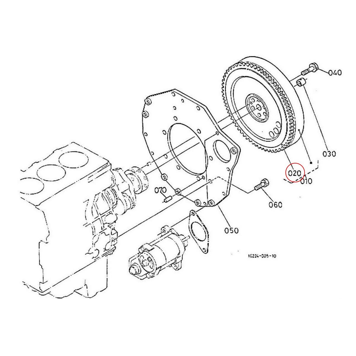 Kubota Flywheel gear 15231-63820. Used and new spare parts, imported from Japan in excellent condition. Find genuine - original and aftermarket spare parts for all Kubota tractors at affordable prices.