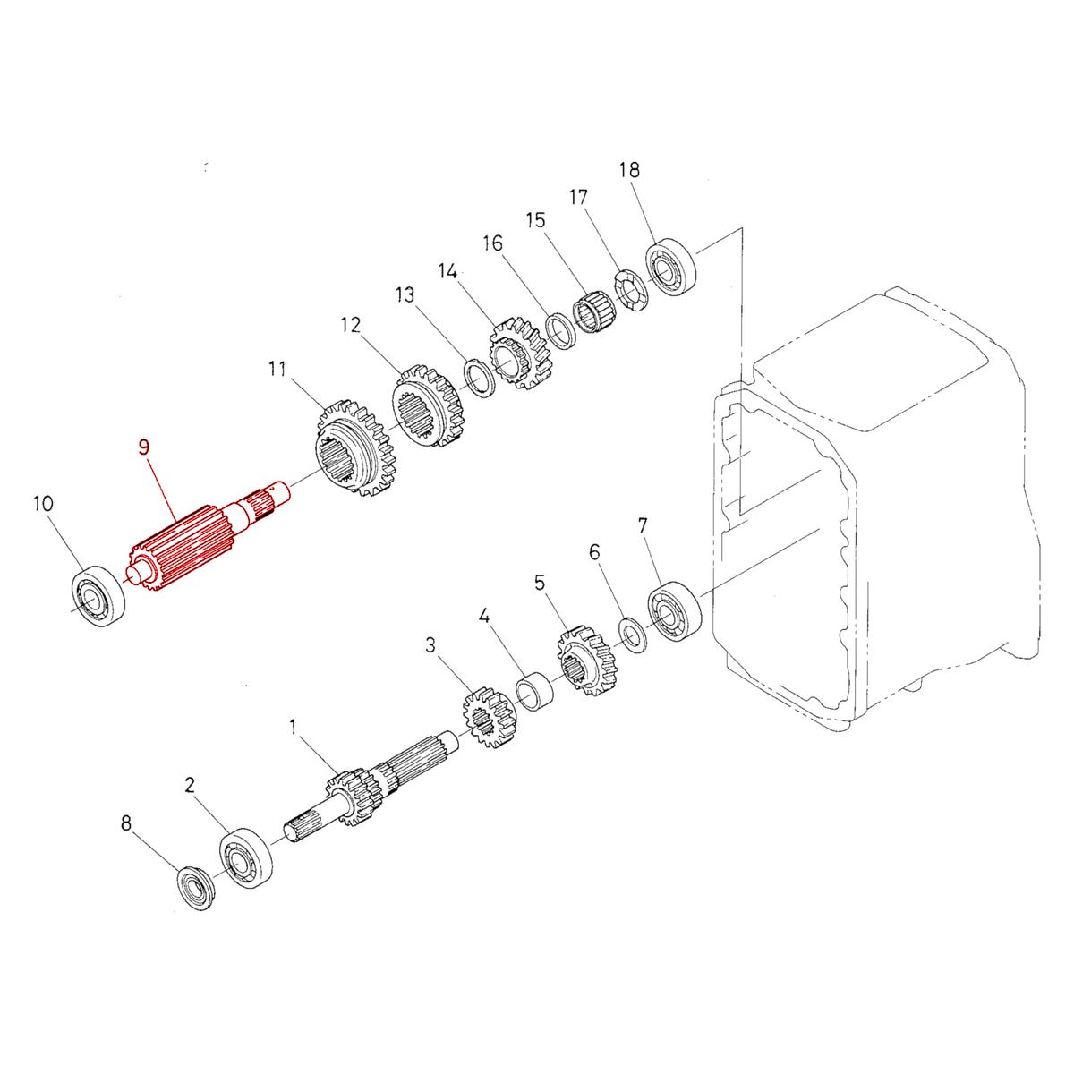 2nd shaft Kubota 67111-14310. Used and new spare parts, imported from Japan in excellent condition. Find genuine - original and aftermarket spare parts for all Kubota tractors at affordable prices.