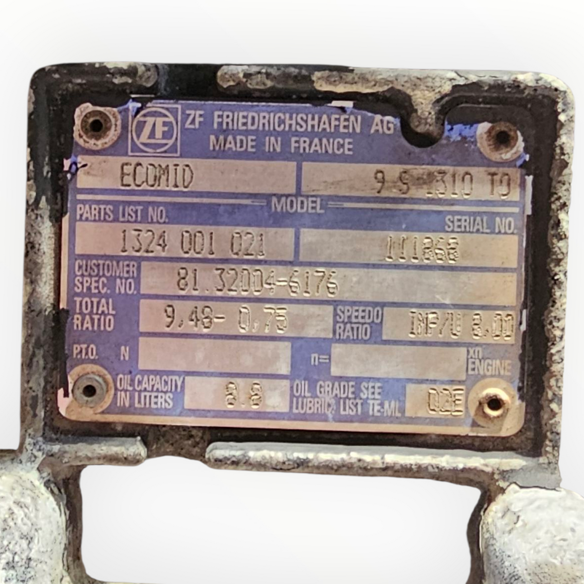 ZF Ecomid 9S-1310 TD Gearbox – 81320046176 - 1324001021