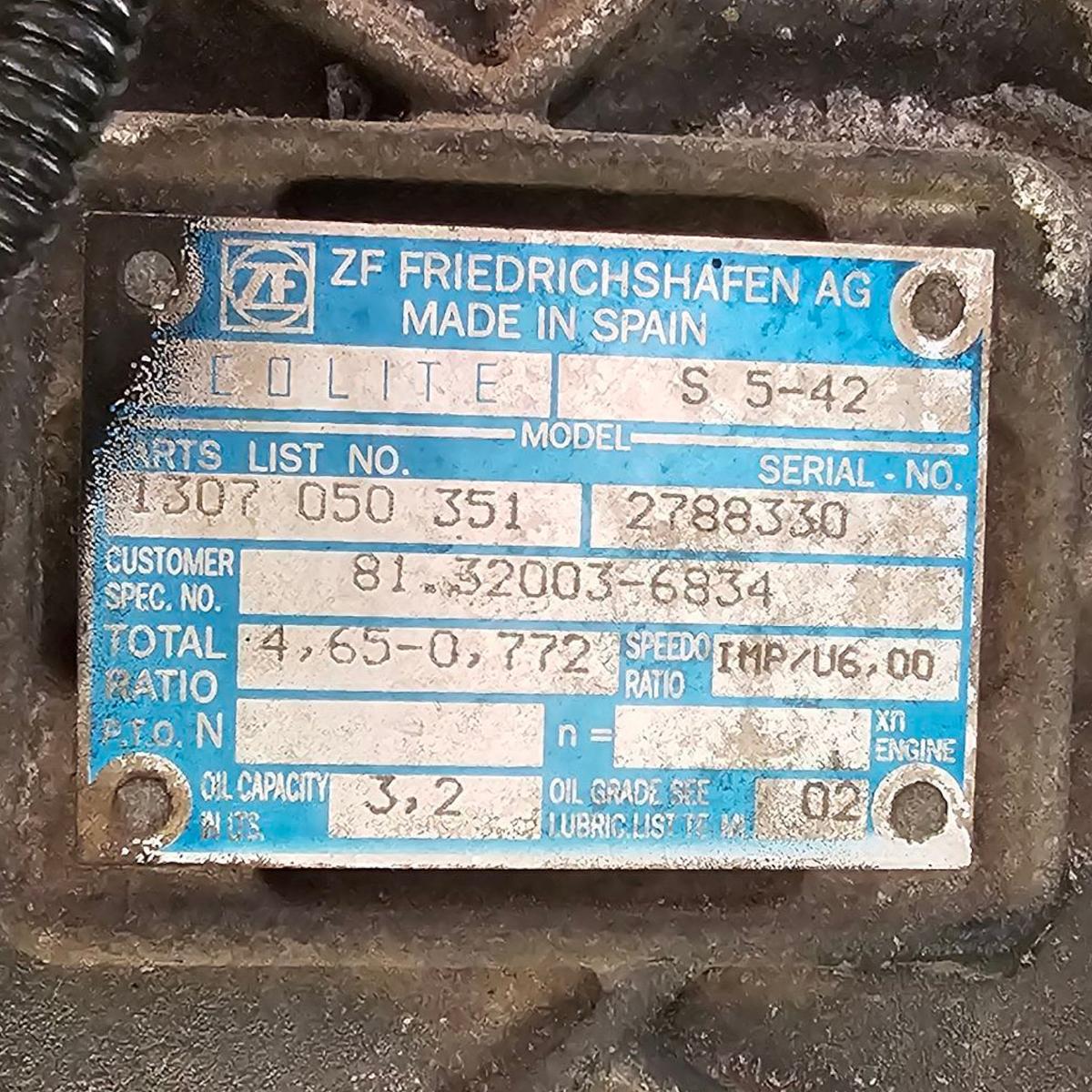 ZF Ecolite S5-42 Gearbox – 81320036834