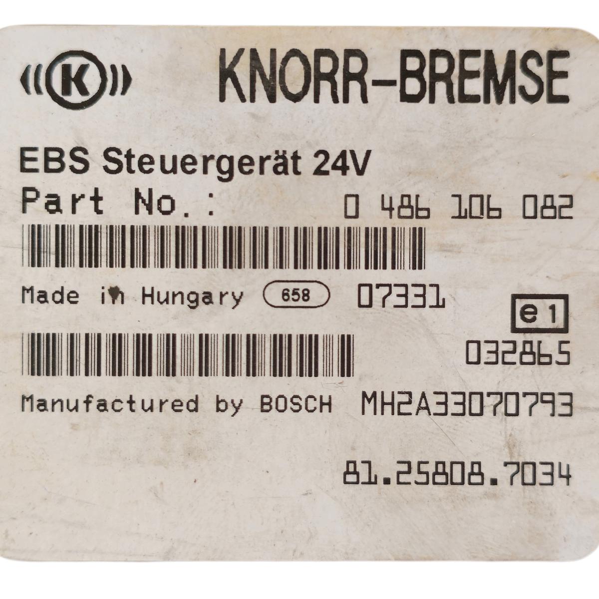 EBS Control Unit MAN 81258087034 – Knorr-Bremse 0486106082