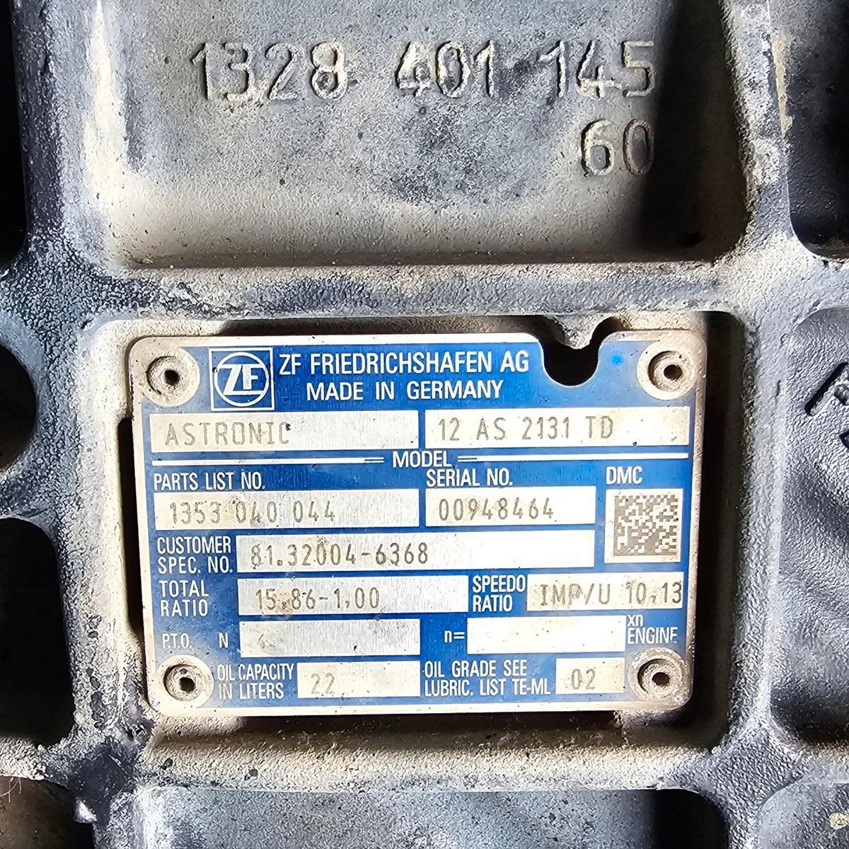 ZF Astronic 12AS2131TD Gearbox with Intarder 3 – 81320046368 1353040044