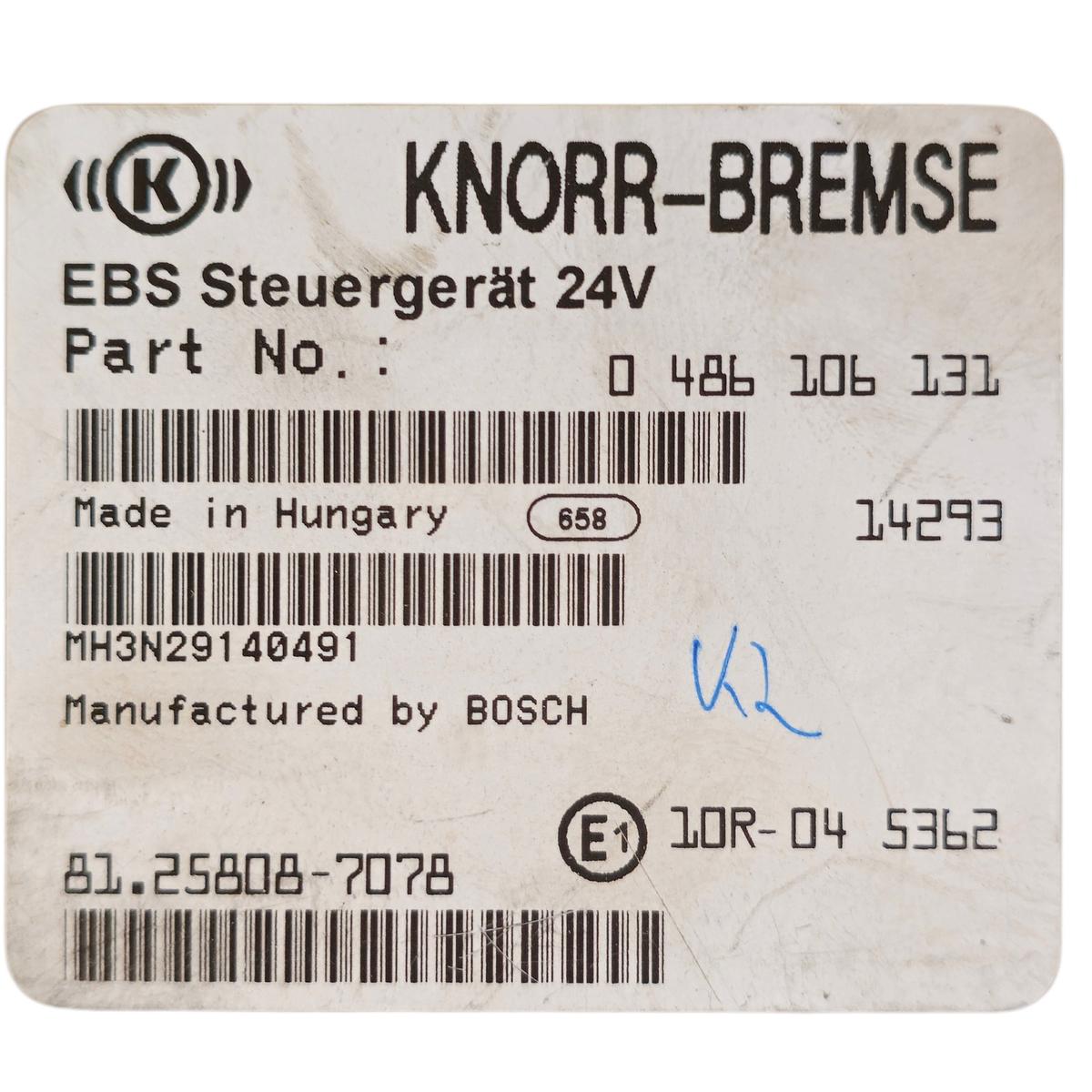 EBS Control Unit MAN 81258087078 – Knorr-Bremse 0486106131