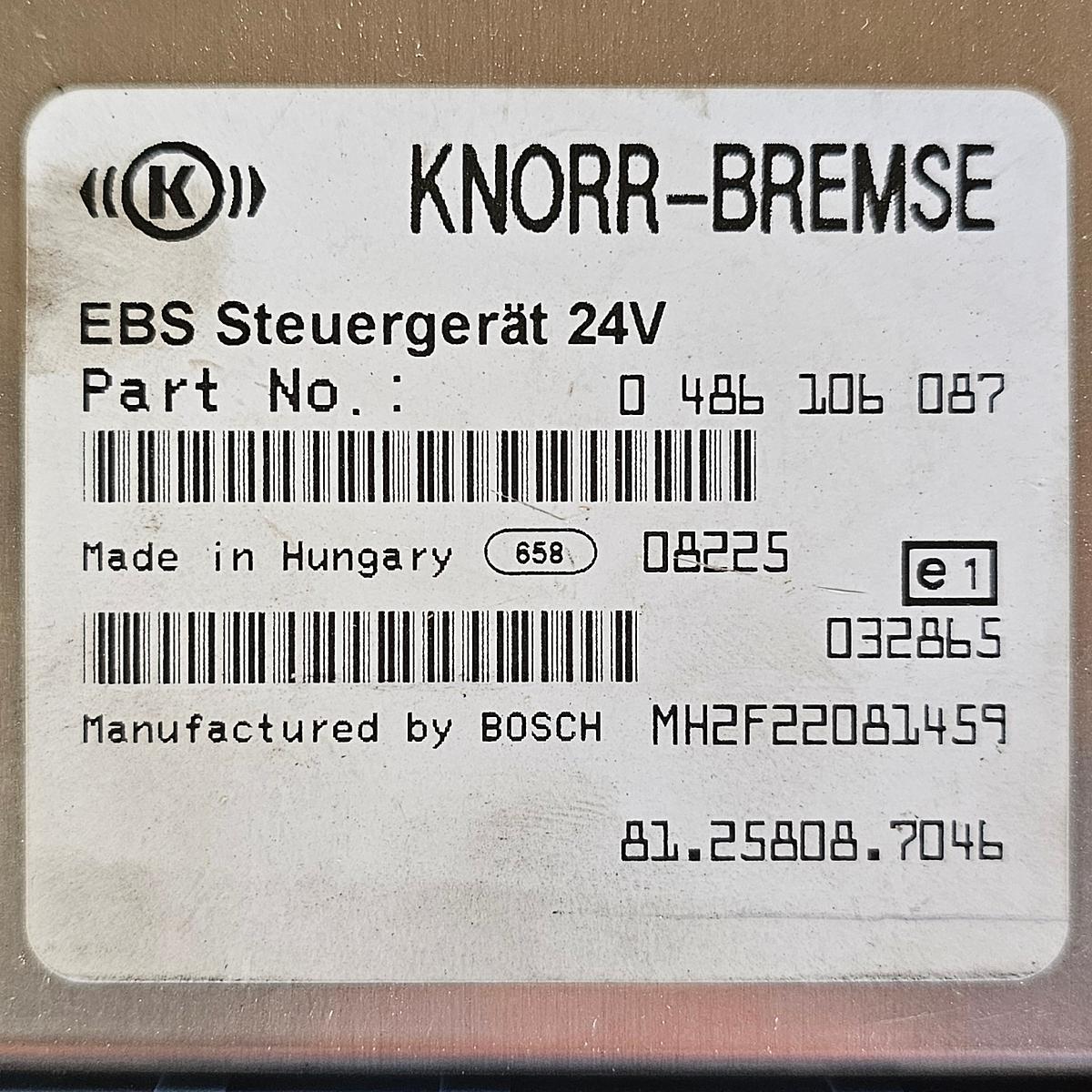 EBS Control Unit MAN 81258087046 – Knorr-Bremse 0486106087